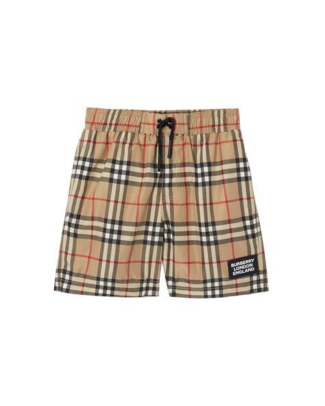 burberry swim trunks kids|Burberry boys checkered swim trunks.